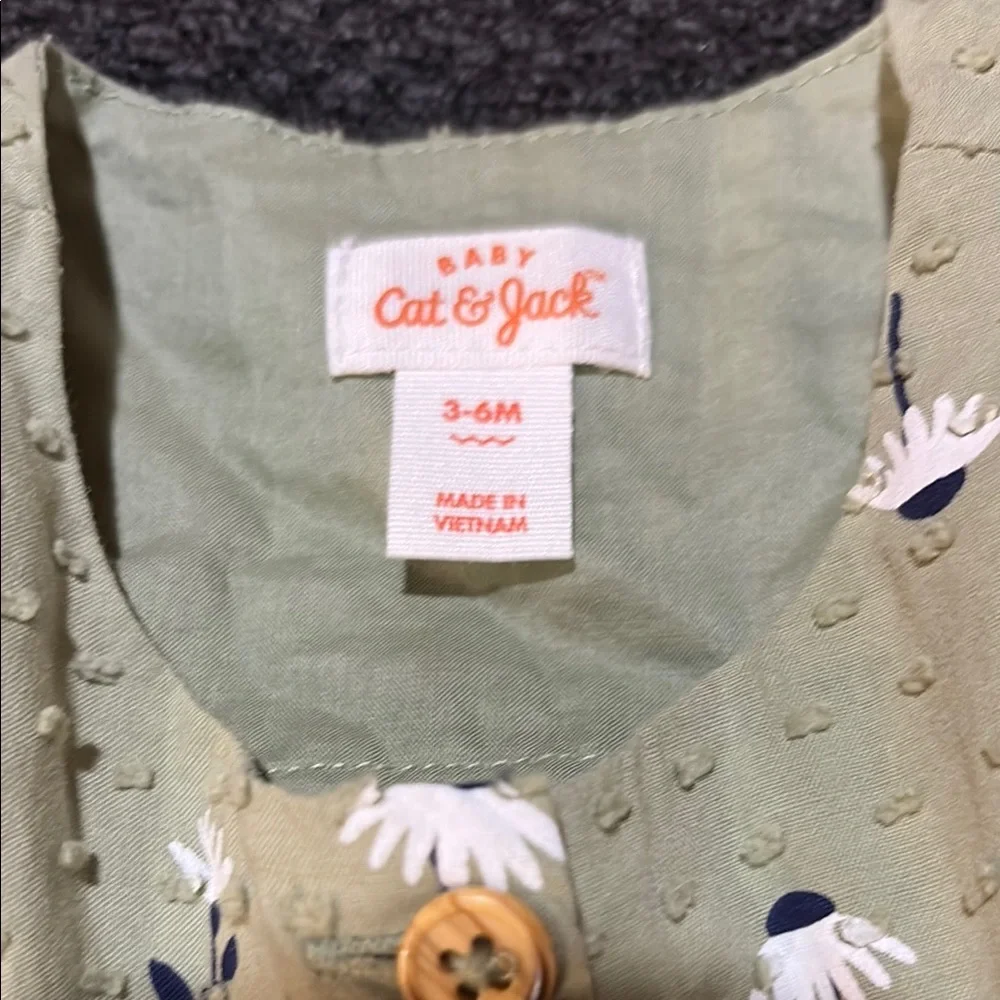 Baby Floral Green Outfit Set